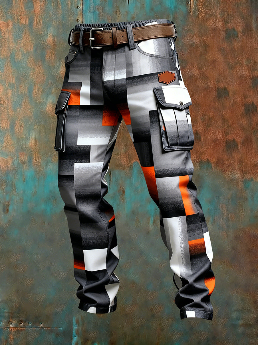 Men's Retro Business Style Casual Work Trousers