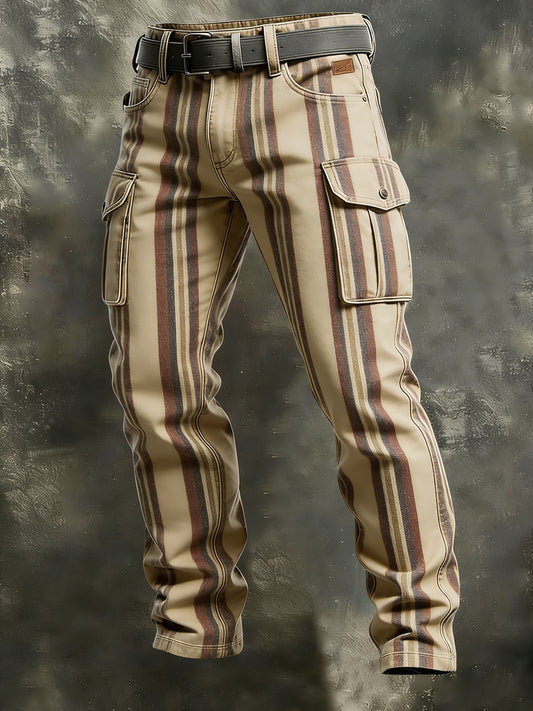 Men's Retro Business Style Casual Work Trousers