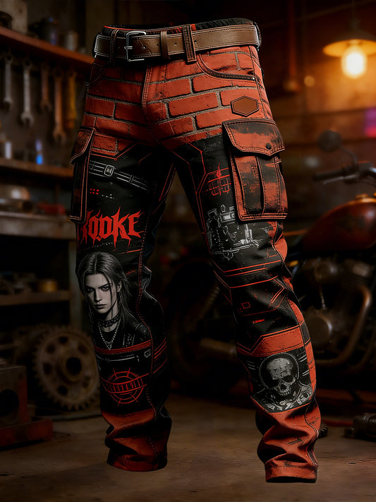 Men's Retro Business Style Casual Work Trousers
