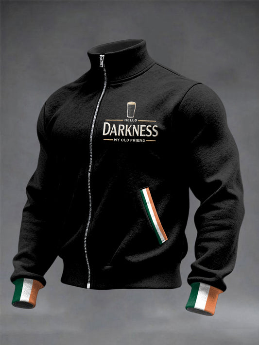 Men's Hello Darkness My Old Friend Casual Zip Jacket