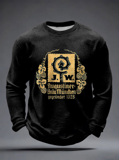 Men's Beer Lover Waffle Long Sleeve T-Shirt