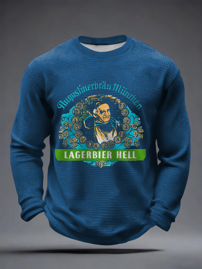 Men's Beer Lover Waffle Long Sleeve T-Shirt