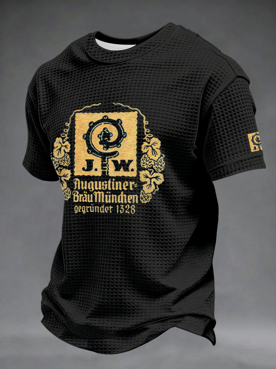 Men's Beer Lover Waffle Short Sleeve T-shirt