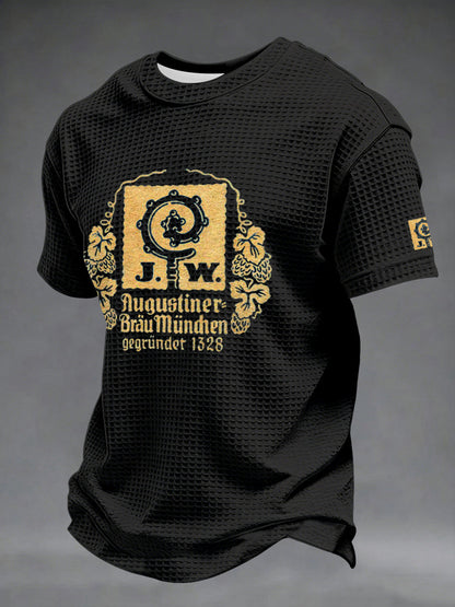 Men's Beer Lover Waffle Short Sleeve T-shirt