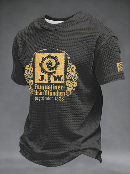 Men's Beer Lover Waffle Short Sleeve T-shirt