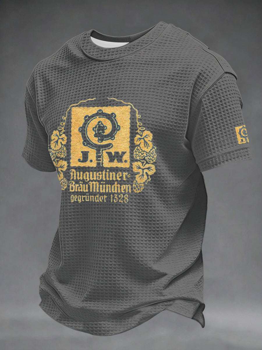Men's Beer Lover Waffle Short Sleeve T-shirt