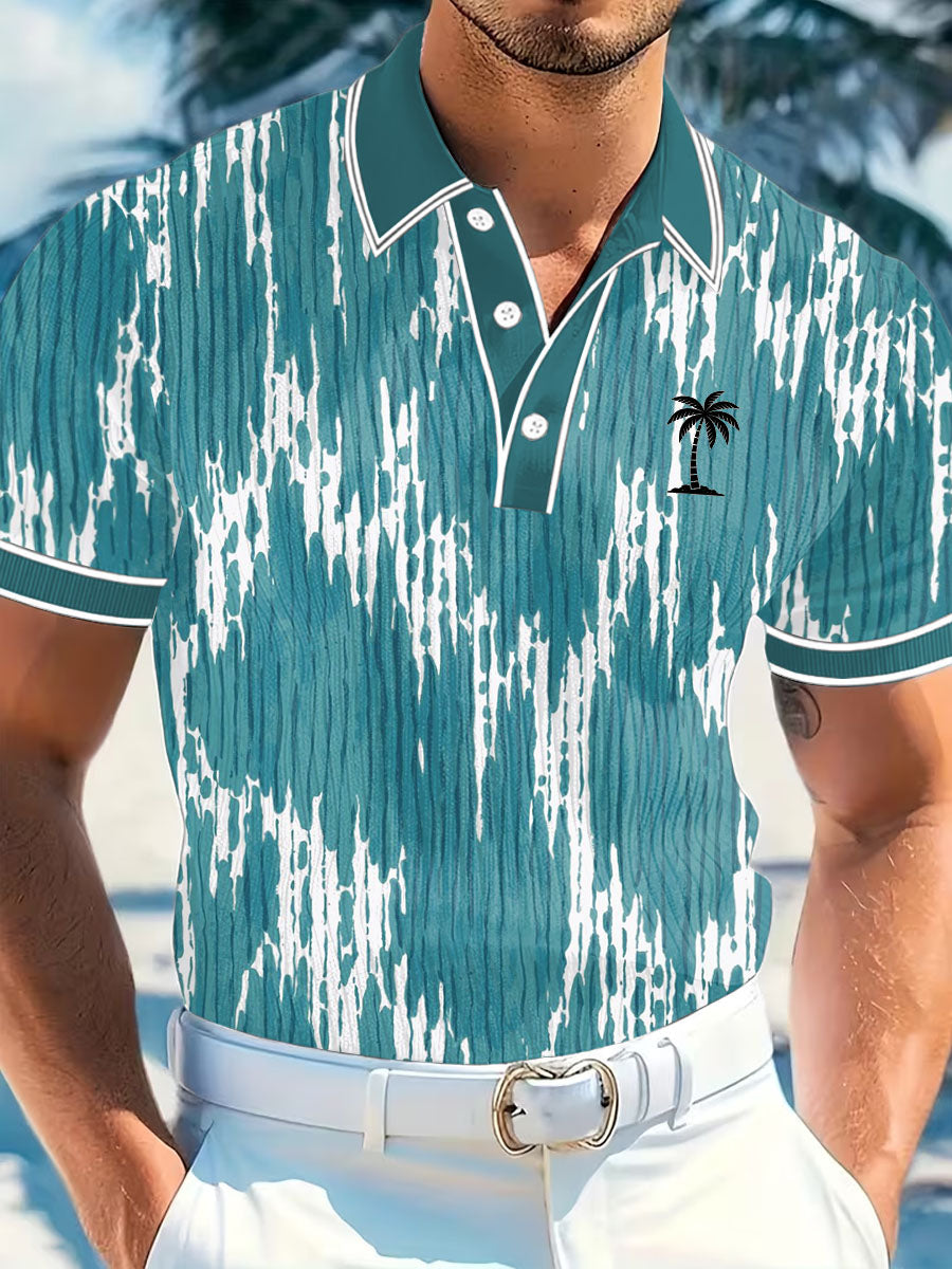Men's Simple Vacation Printed Casual Polo Shirt