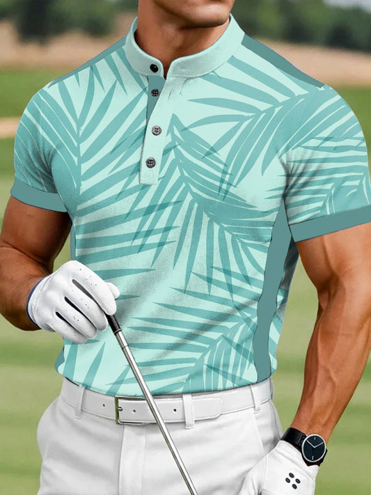 Men's Vintage Business Style Printed Casual Polo Shirt