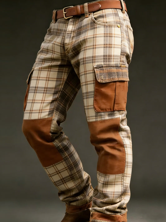 Men's Retro Vacation Business Western Art Print Casual Workwear Trousers