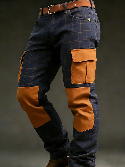 Men's Retro Vacation Business Western Art Print Casual Workwear Trousers