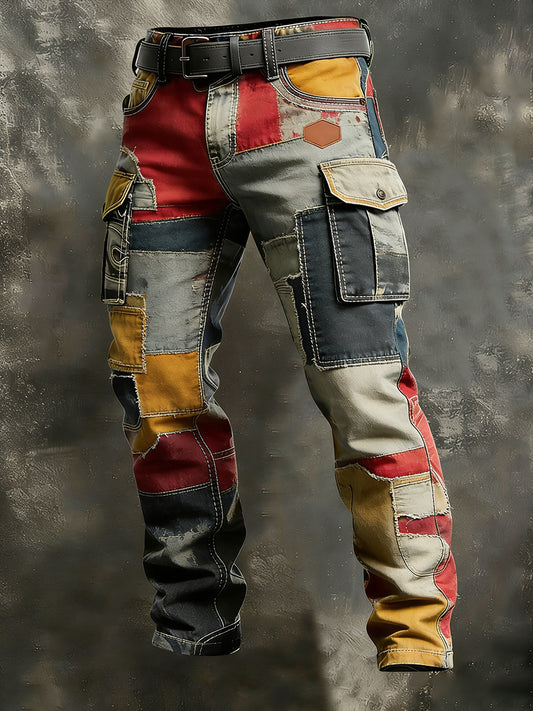 Men's Retro Business Style Casual Work Trousers