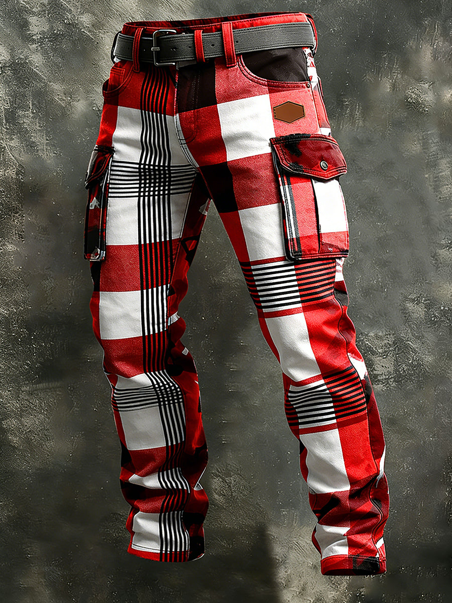 Men's Retro Business Style Casual Work Trousers