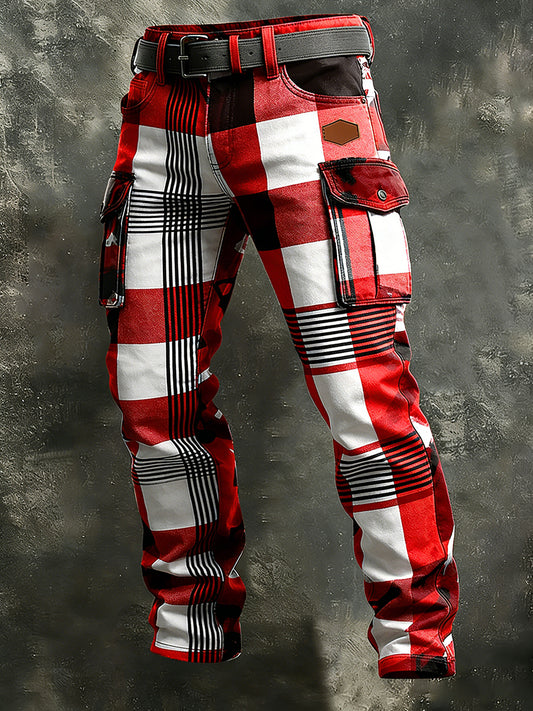 Men's Retro Business Style Casual Work Trousers