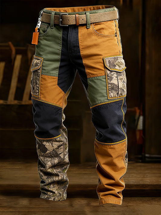 Men's Retro Business Style Casual Work Trousers