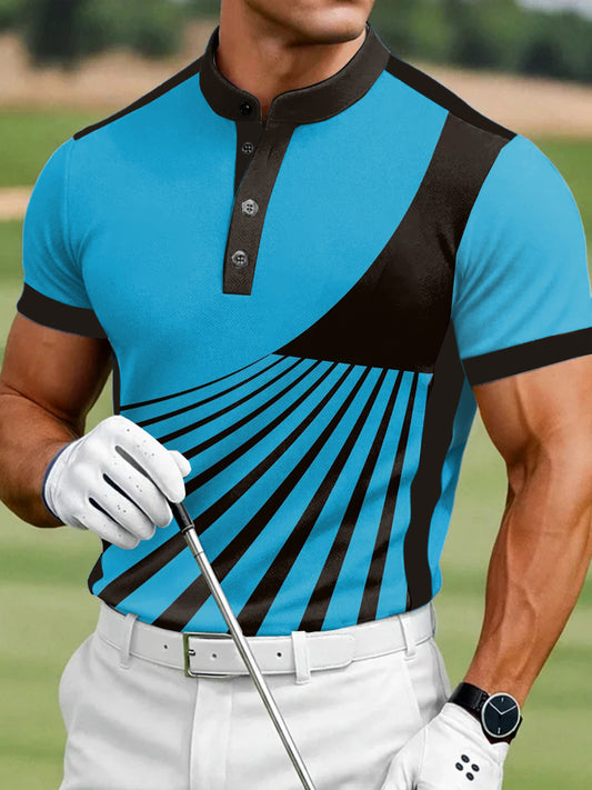 Men's Vintage Business Style Printed Casual Polo Shirt