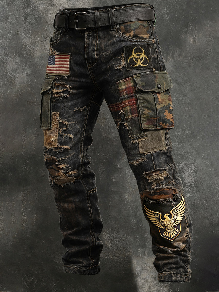 Men's Retro Business Style Casual Work Trousers