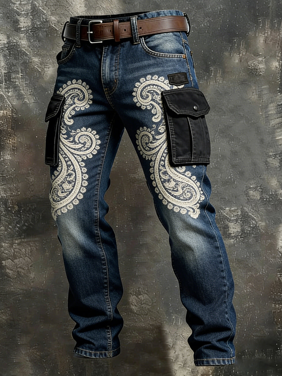 Men's Retro Business Style Casual Work Trousers