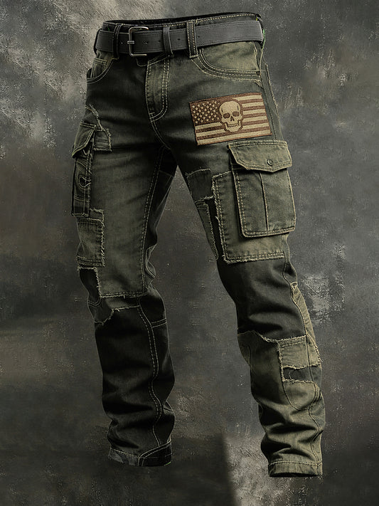 Men's Retro Business Style Casual Work Trousers