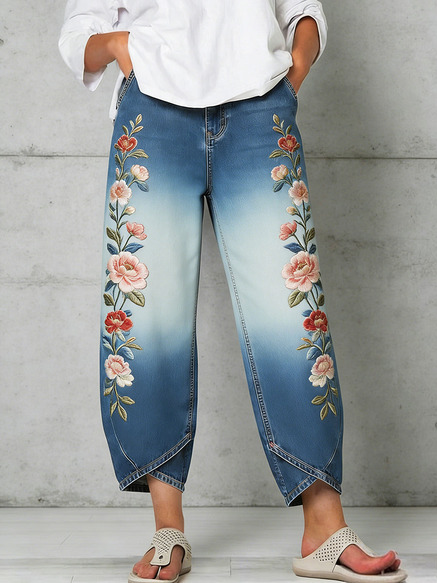 Women's Art Print Trousers