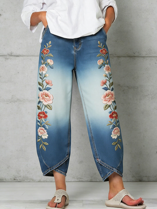 Women's Art Print Trousers