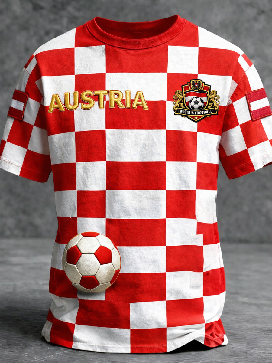 Retro Austrian Art Print Casual T-Shirt