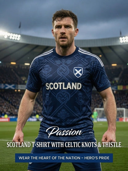 Unisex UK Scotland Football Lover 2026 Printed Casual Short-Sleeve T-Shirt
