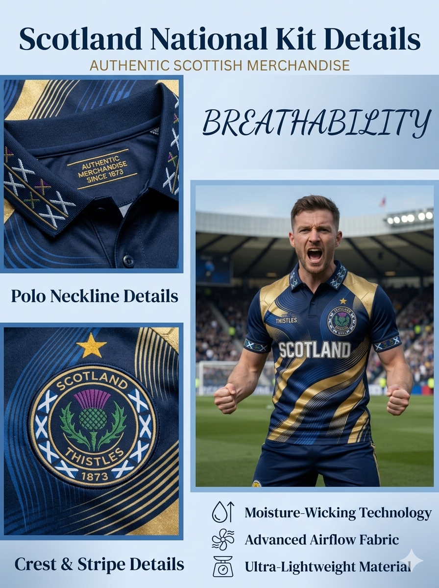 Unisex UK Scotland Football Lover 2026 Printed Short-Sleeve Polo Shirt