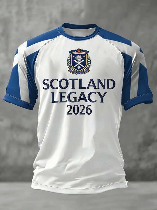 Unisex UK Scotland Football Lover 2026 Printed T-shirt