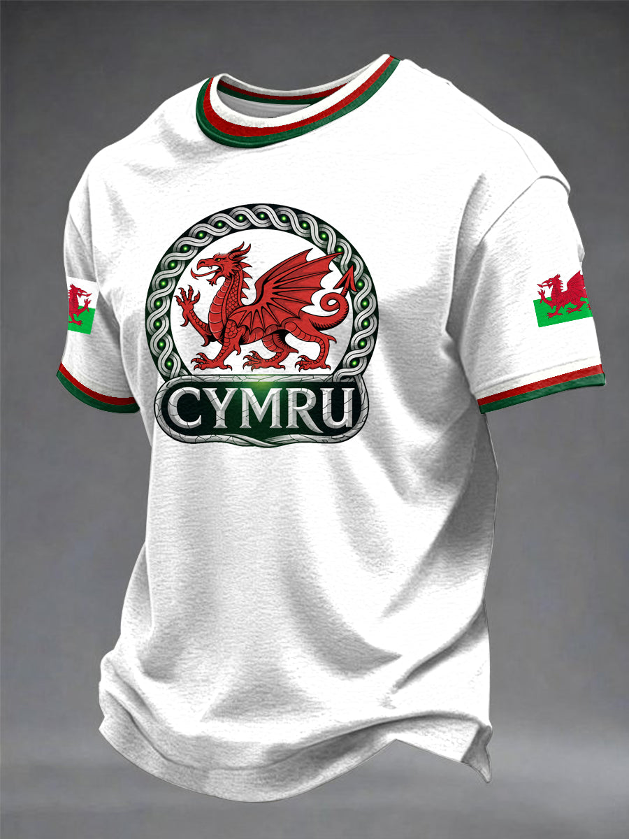 Men's Welsh Dragon Printed T-shirt