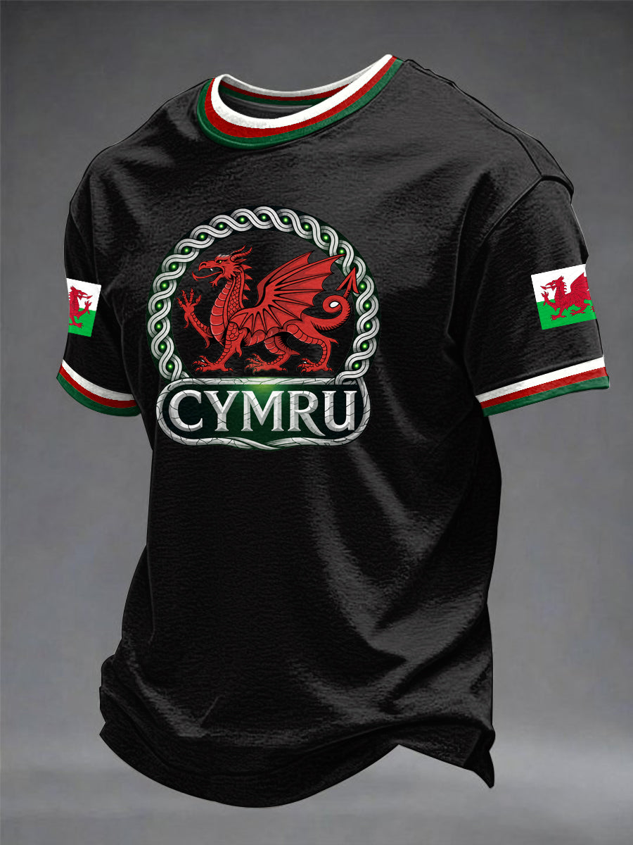 Men's Welsh Dragon Printed T-shirt