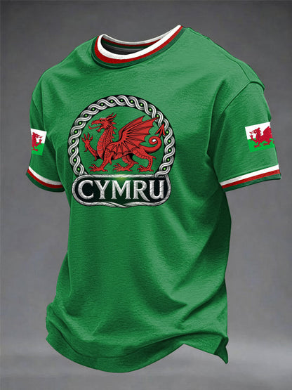 Men's Welsh Dragon Printed T-shirt