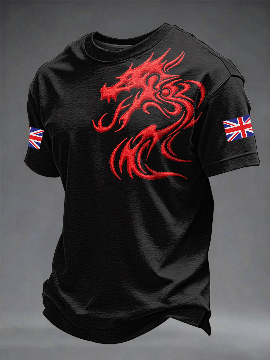 Men's Welsh Dragon Printed T-shirt