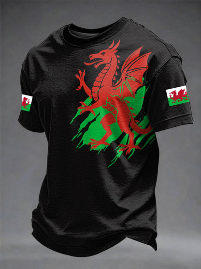 Men's Welsh Dragon Printed T-shirt