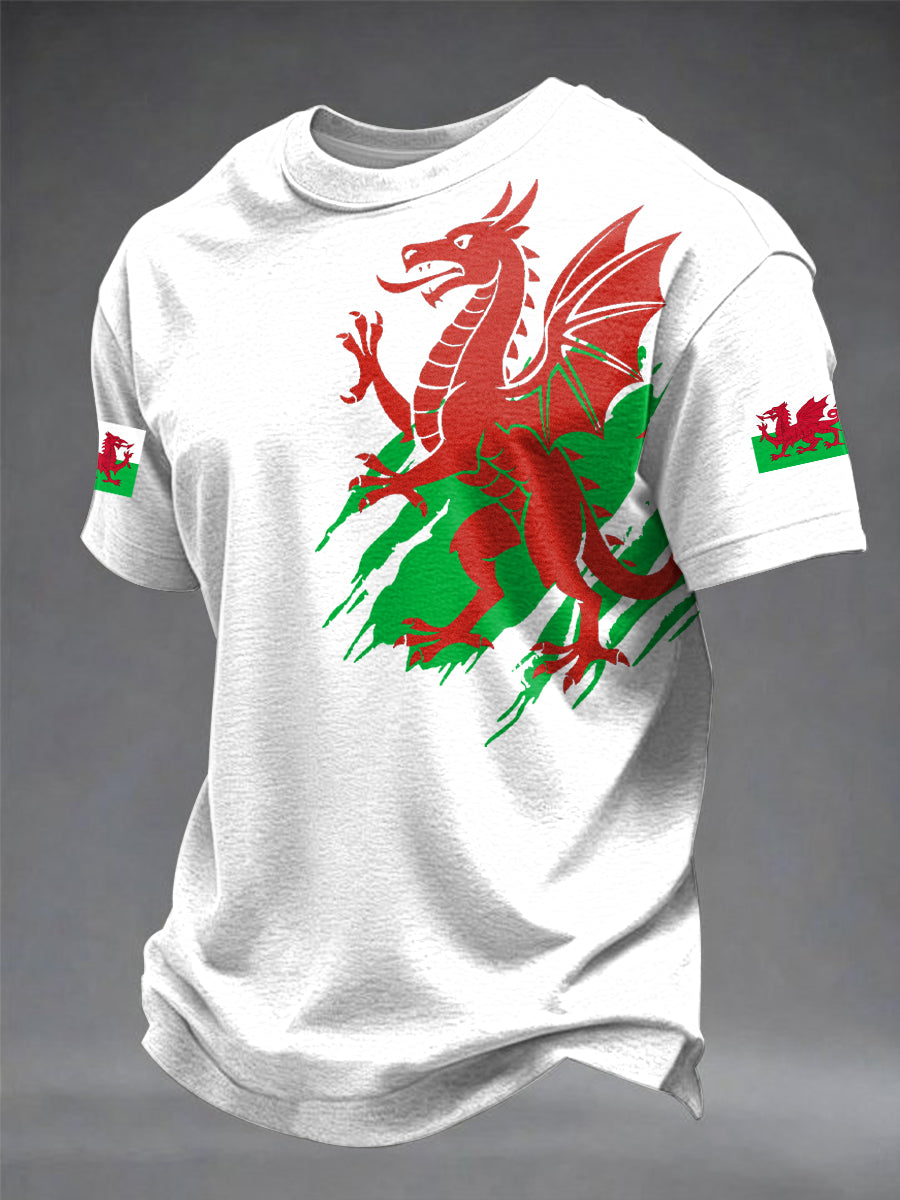 Men's Welsh Dragon Printed T-shirt