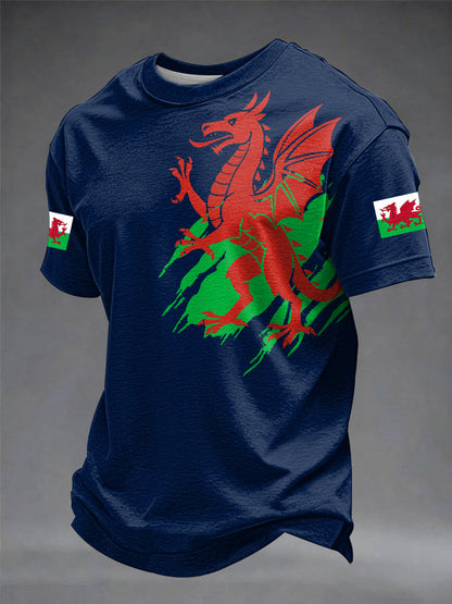 Men's Welsh Dragon Printed T-shirt