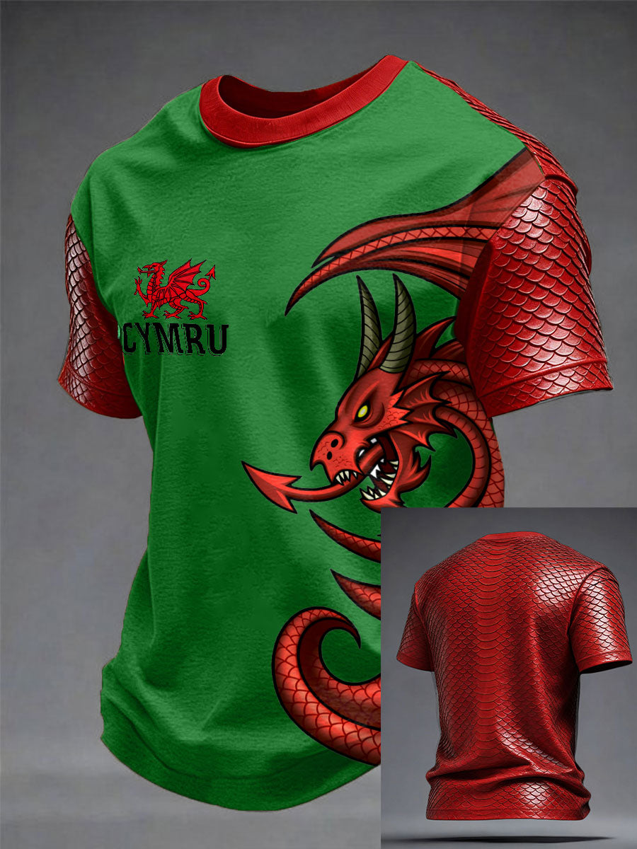 Men's Wales Welsh Lover Printed T-shirt
