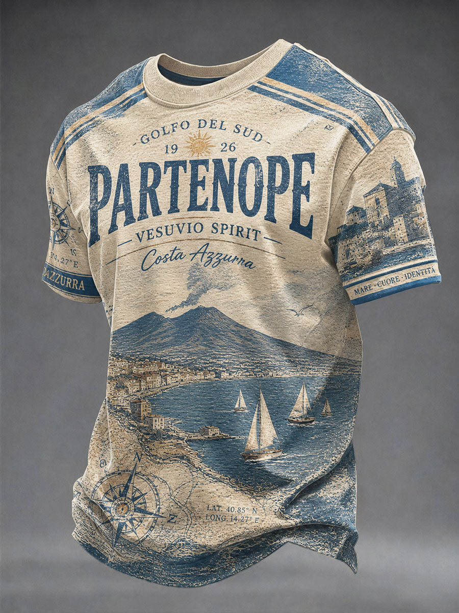 Men's Napoli Print Short Sleeves T-shirt