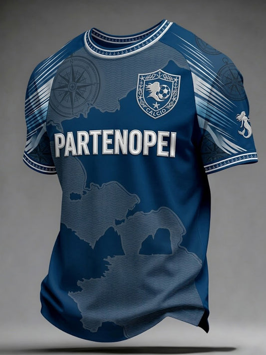 Men's Aitalian Football Napoli Short Sleeve T-Shirt