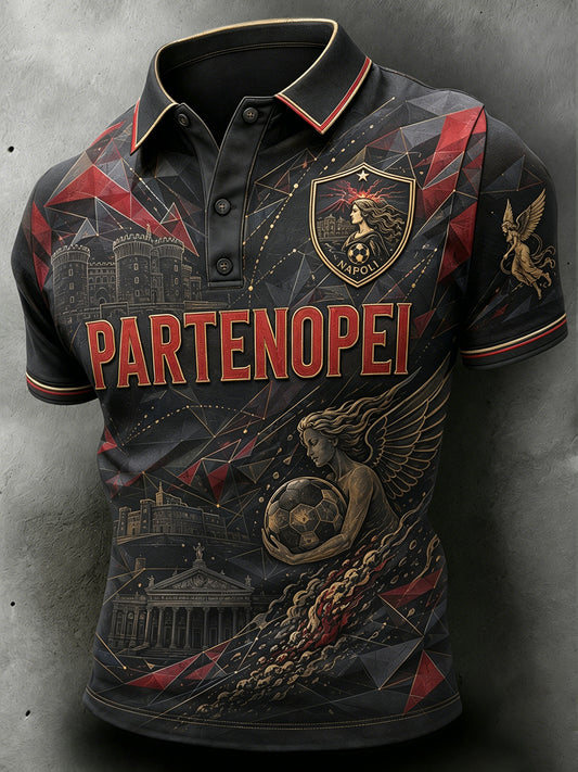 Men's Aitalian Football Napoli Short Sleeve T-Shirt