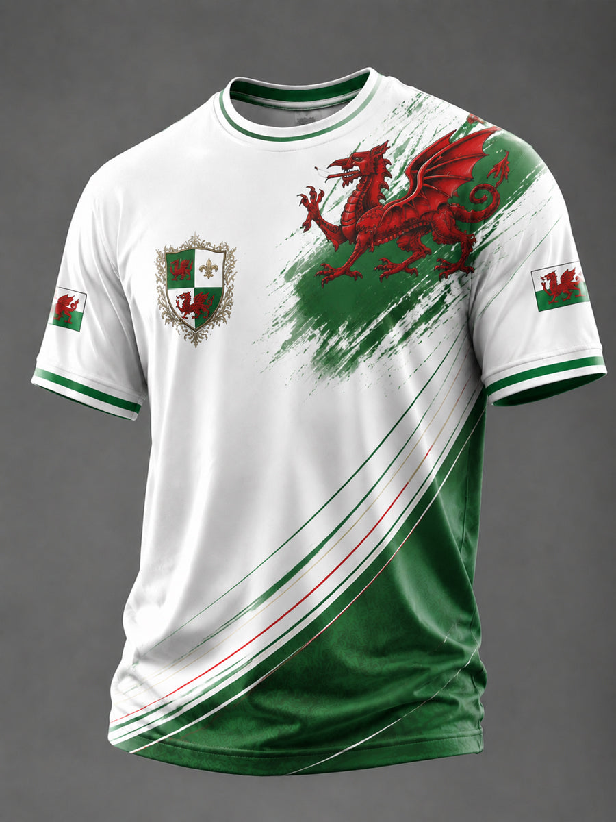 Men's Welsh Dragon Printed T-shirt