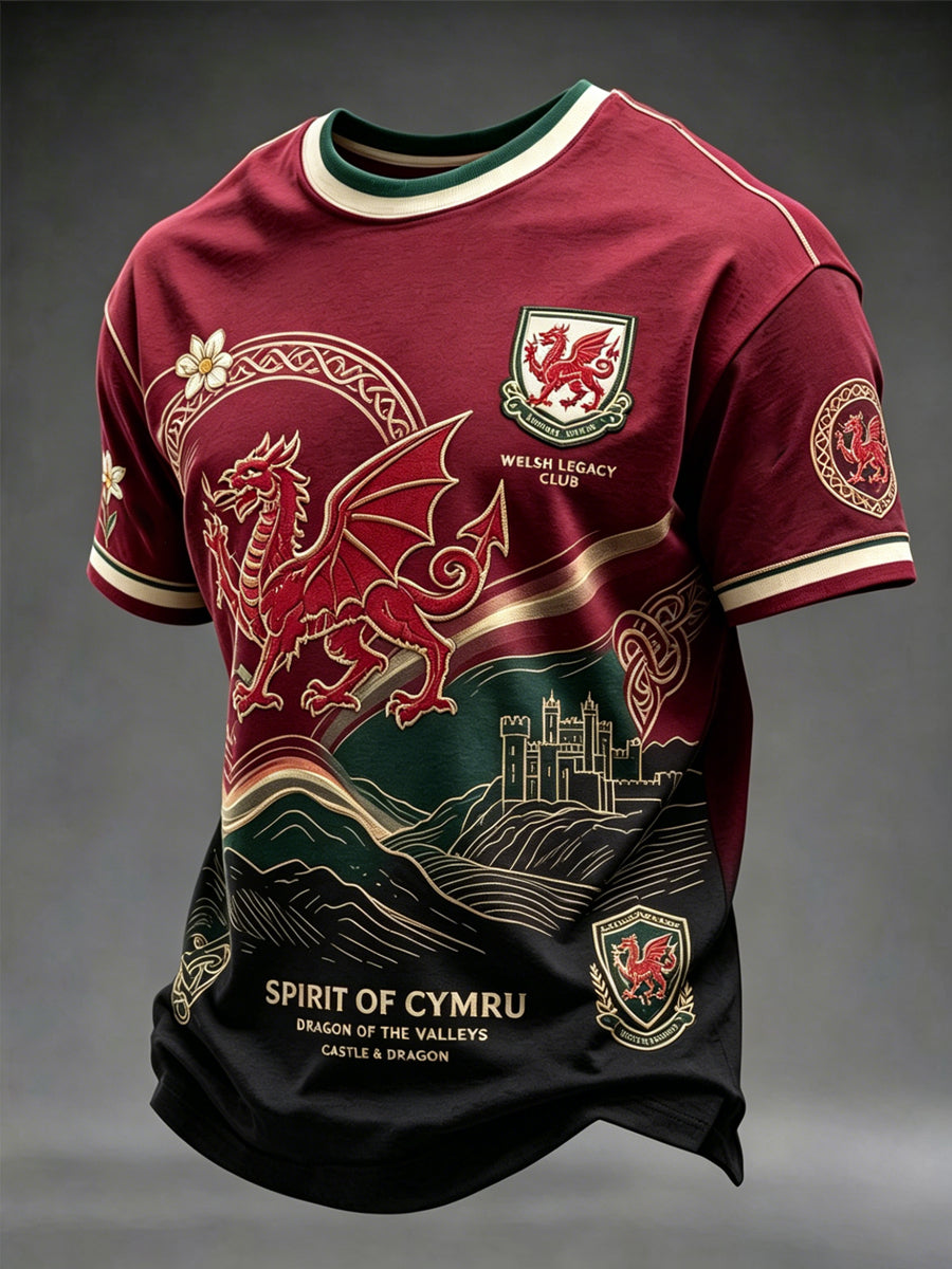 Men's Welsh Dragon Printed T-shirt