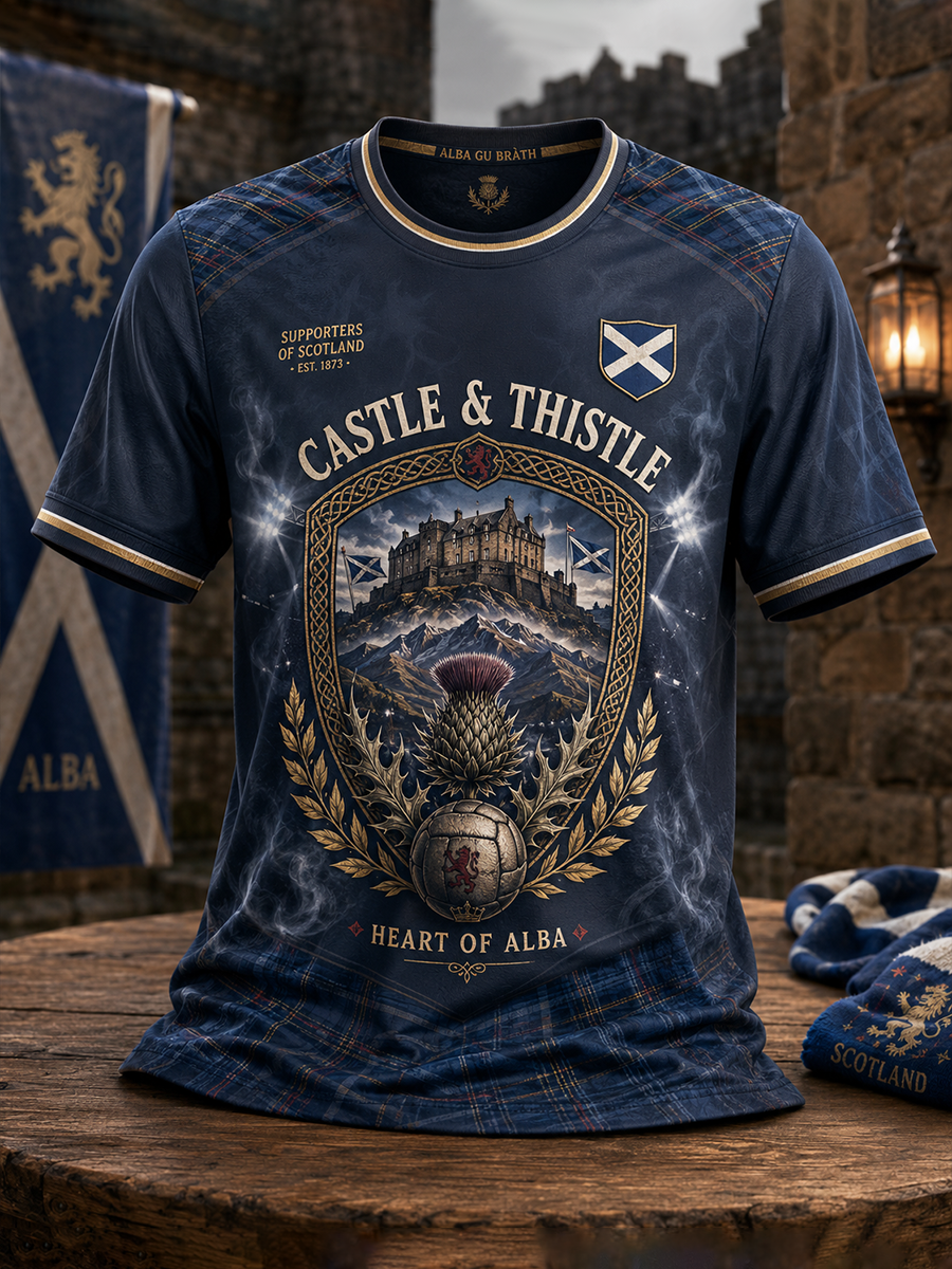Men's UK Football Lover Scotland Printed short sleeves t-shirt