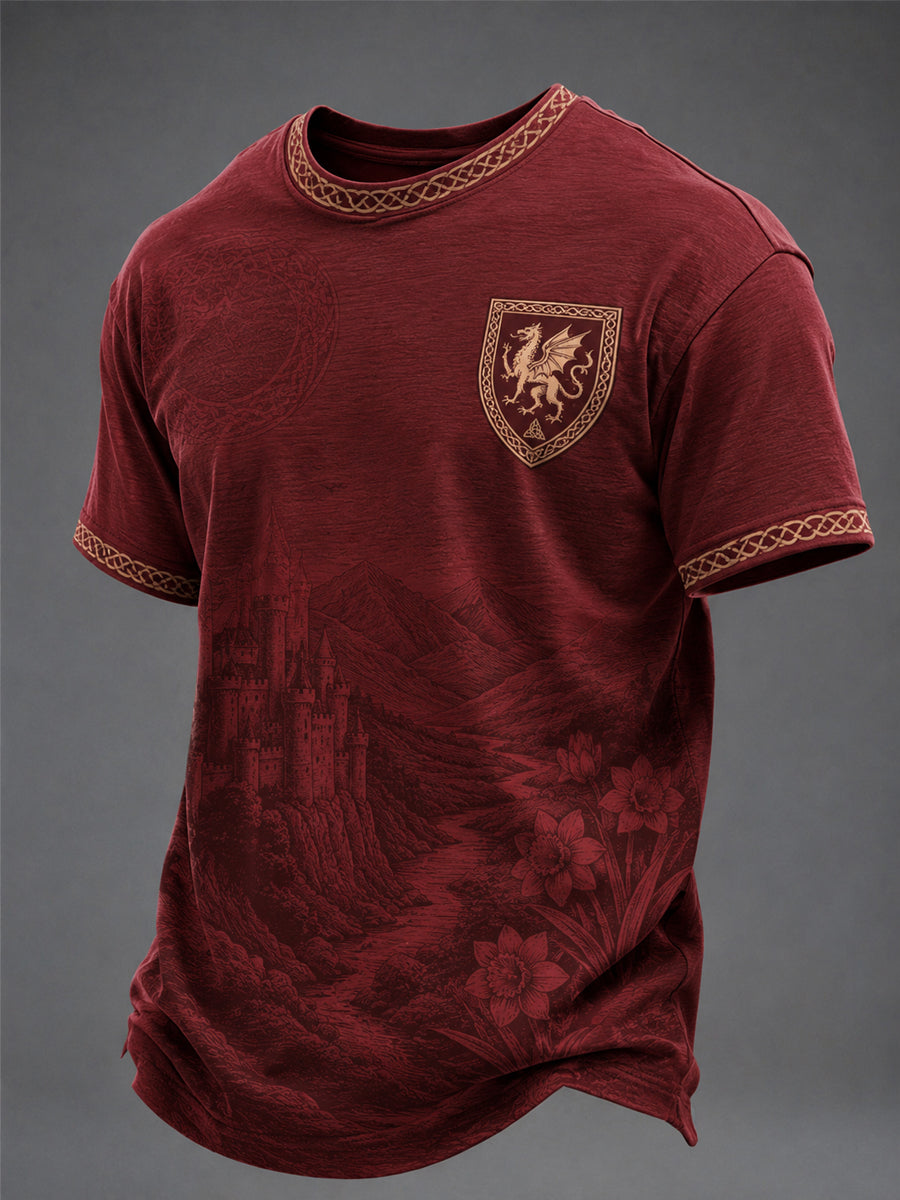Men's Welsh Dragon Printed T-shirt