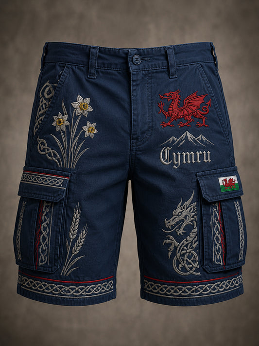 Men's Welsh Cultural Element Art Print Shorts
