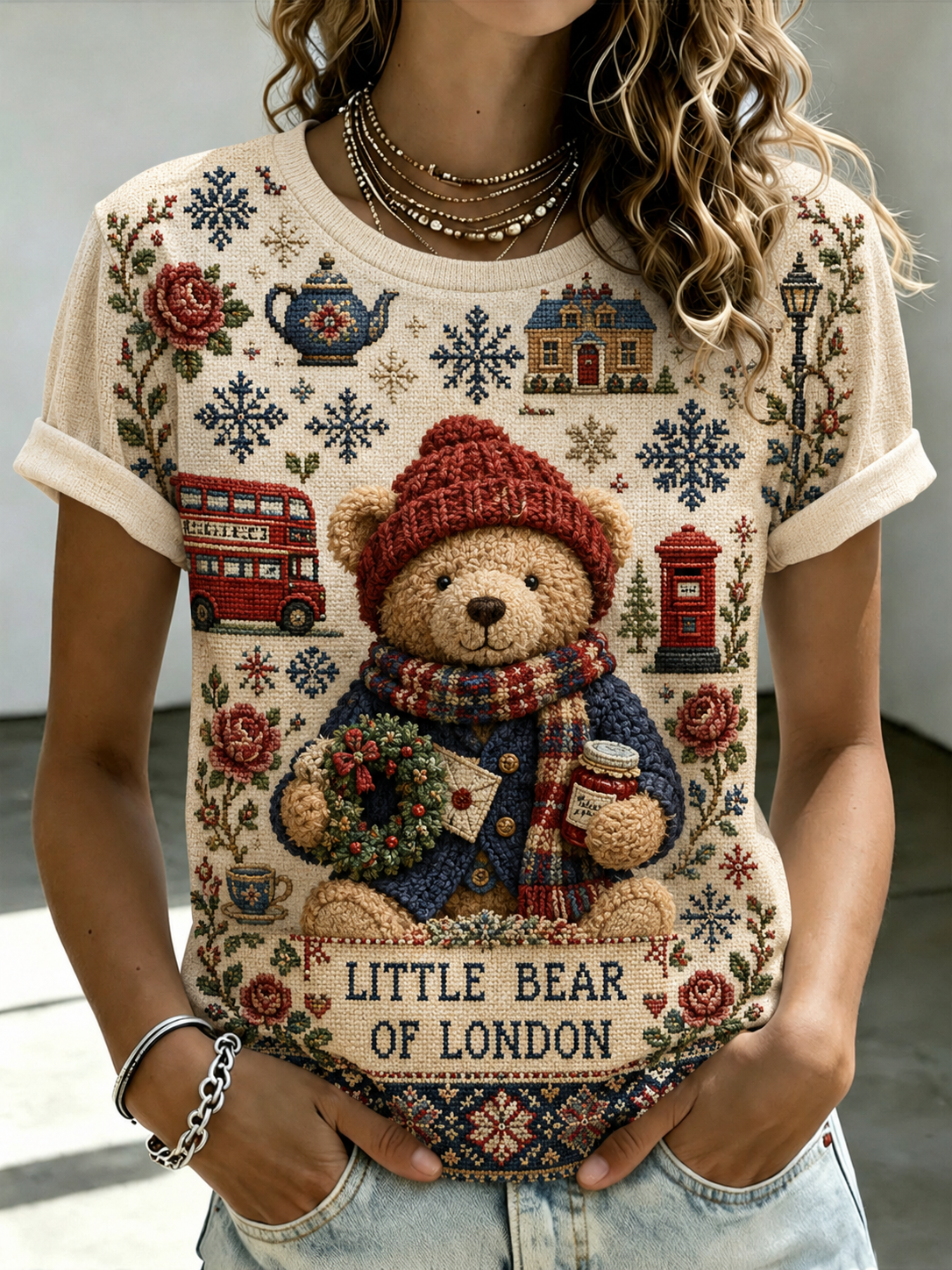 Women's Paddington Bear Short-Sleeved T-Shirt