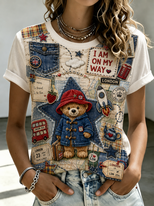 Women's Paddington Bear Short-Sleeved T-Shirt