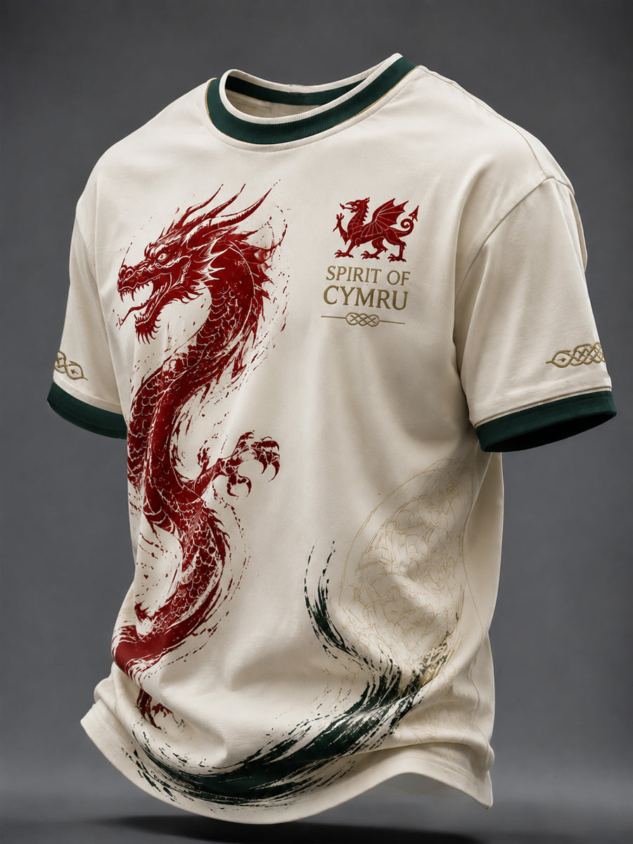 Men's Welsh Dragon Printed T-shirt
