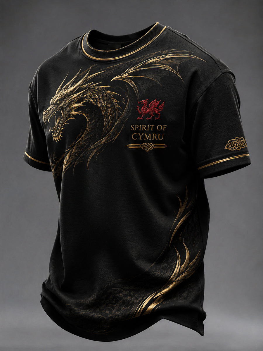 Men's Welsh Dragon Printed T-shirt