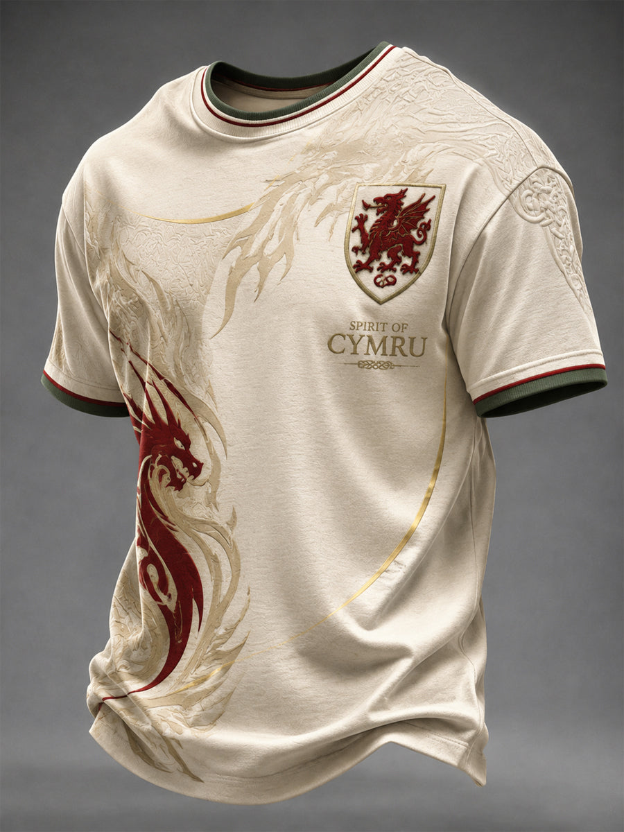 Men's Welsh Dragon Printed T-shirt