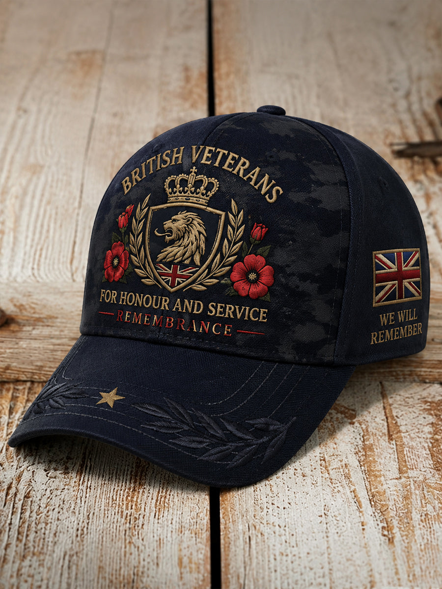 Men's Hat With Military Commemorative Print